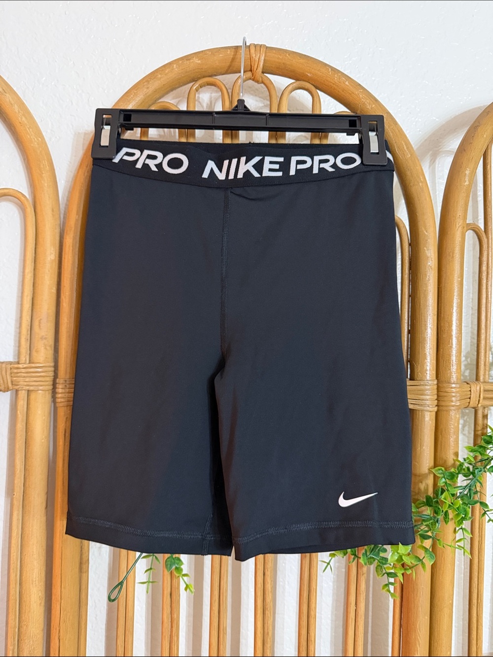 Nike Black Training Shorts with White Swoosh